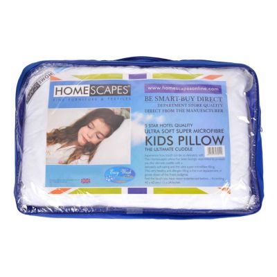 Oreiller enfant hypoallergénique en microfibre, 40 x 60 cm - HOMESCAPES