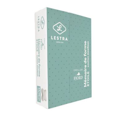 Oreiller mémoire de forme Lestra Fjord 40x60x12 cm Blanc