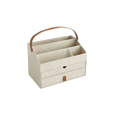 Organisateur de bureau Howard en carton beuge 26,5 x 16 x 22,5 cm