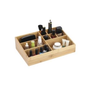 Organisateur de maquillage Bambou 10 compartiments ISALYS Beige MSV