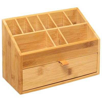 Organisateur de salle de bain avec tiroir bambou, l. 12,5 x H.18,5 x P.26cm, Five Simply Smart Tidy