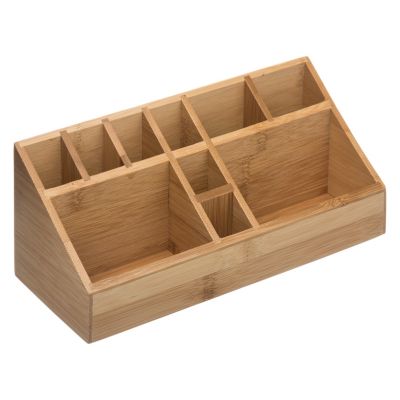 Organisateur de salle de bain bambou, l. 9 x H.9,5 x P.23cm, Five Simply Smart Tidy