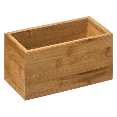 Organisateur de salle de bain rectangulaire bambou, l.9x H.9,5 x P.18cm, Five Simply Smart Tidy