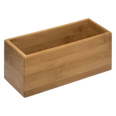 Organisateur de salle de bain rectangulaire bambou, l.9x H.9,5 x P.23cm, Five Simply Smart Tidy