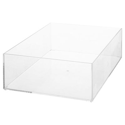 Organisateur de salle de bain rectangulaire transparent, l.19,2 x H.8,5 x P.25,6cm, Five Simply Smart Selena