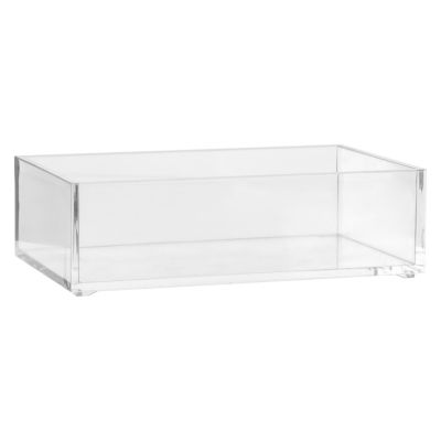 Organisateur de salle de bain rectangulaire transparent, l.9,6 x H.4,8 x P.16cm, Five Simply Smart Selena