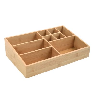 Organisateur de salle de bains en bambou 32,8 x 21,2 x 8,9 cm MSV Isalys