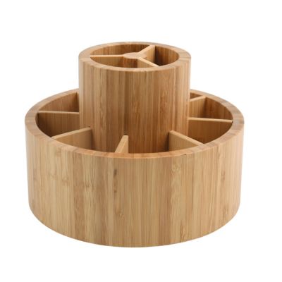 Organisateur de salle de bains rotatif en bambou 20 x 15,3 cm MSV Isalys