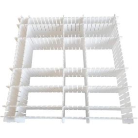 Organisateur de Tiroir, 12 Unités, Grille Diviseur de tiroir, Réglable, Séparateurs de Tiroir en Plastique pour sousvêtements, Ch