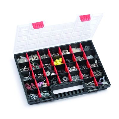 Boîte De Rangement Double Face 30 Compartiments - Organiseur De Petites Pièces - Portable Pour Vis, Clous, Écrous, Boulons