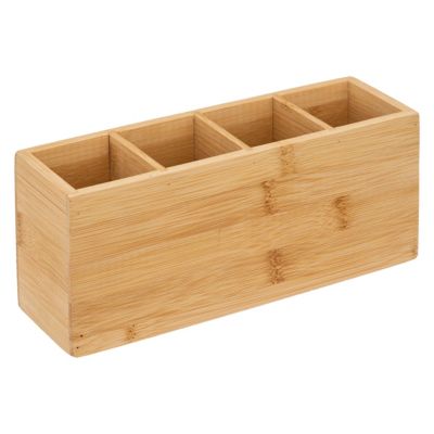 Organiseur 4 compartiments en bambou l.7,1 x H.9,9 x P.22,4 cm, 5Five Simply Smart Tidy