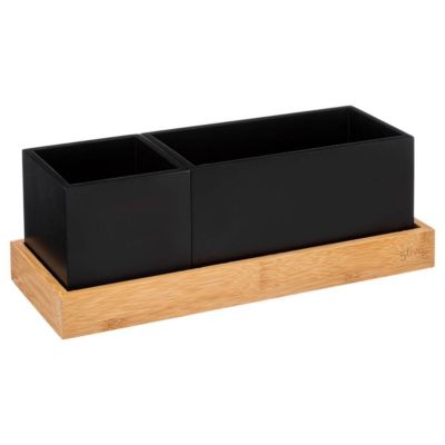 Organiseur amovible bambou Noir Bava - 5Five