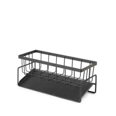 Organiseur d’évier en métal noir L. 23 x H. 11 x l. 9 cm Compactor