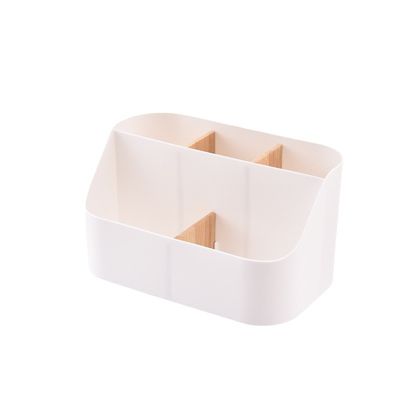 Organiseur de bureau Fournitures de bureau Porte-stylo avec compartiments pour bureau, école, maison Blanc