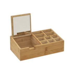 Organiseur Rangement maquillage 10 compartiments en Bambou