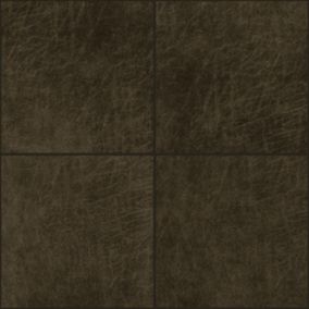 Origin Wallcoverings carreaux adhésifs en cuir écologique  carré brun foncé - 1 m²  - 357253