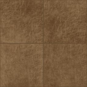 Origin Wallcoverings carreaux adhésifs en cuir écologique  carré marron cognac - 1 m²  - 357250
