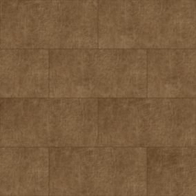 Origin Wallcoverings carreaux adhésifs en cuir écologique  rectangle marron cognac - 1 m²  - 357255