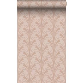 Origin Wallcoverings papier peint art déco rose terracotta - 50 x 900 cm - 347968