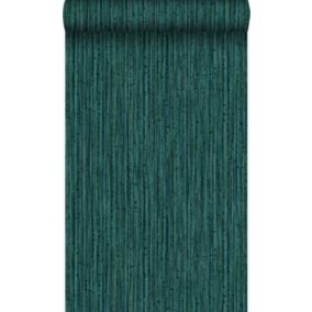 Origin Wallcoverings papier peint bambou vert émeraude - 53 cm x 10,05 m - 347403