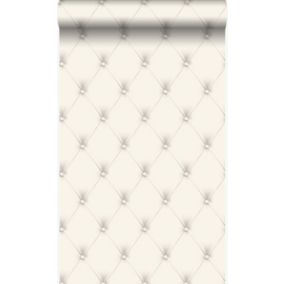 Origin Wallcoverings papier peint capitonné blanc et gris clair - 53 cm x 10,05 m - 346832