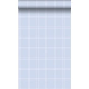 Origin Wallcoverings papier peint à carreaux bleu clair - 53 cm x 10,05 m - 346821