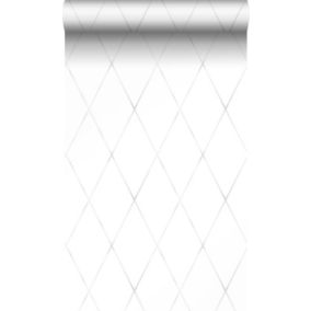 Origin Wallcoverings papier peint à carreaux gris chaud clair - 53 cm x 10,05 m - 347492