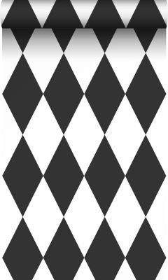 Origin Wallcoverings papier peint à carreaux noir et blanc - 0,53 x 10,05 m - 347670