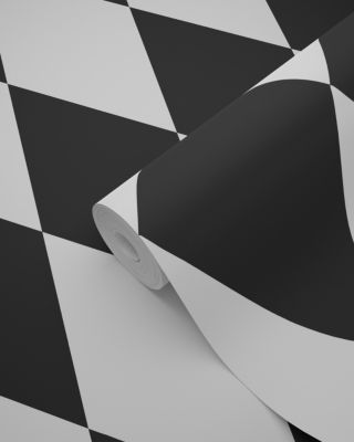 Origin Wallcoverings papier peint à carreaux noir et blanc - 0,53 x 10,05 m - 347670