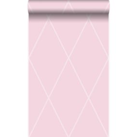 Origin Wallcoverings papier peint à carreaux rose - 53 cm x 10,05 m - 345722