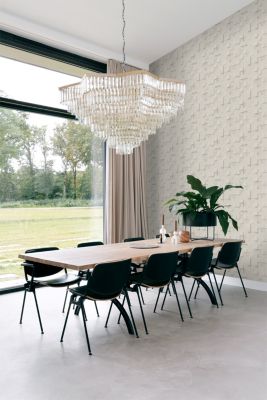 Origin Wallcoverings papier peint cubes 3D beige clair - 50 x 900 cm - 347896