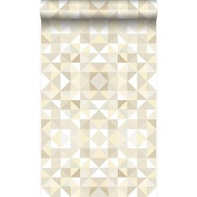 Origin Wallcoverings papier peint cubique beige - 53 cm x 10,05 m - 346907