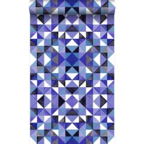 Origin Wallcoverings papier peint cubique violet - 53 cm x 10,05 m - 346910