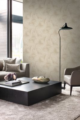 Origin Wallcoverings papier peint effet 3D feuilles beige - 50 x 900 cm - 348006