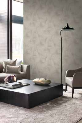 Origin Wallcoverings papier peint effet 3D feuilles taupe - 50 x 900 cm - 348007