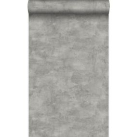 Origin Wallcoverings papier peint effet béton gris foncé - 53 cm x 10,05 m - 347605