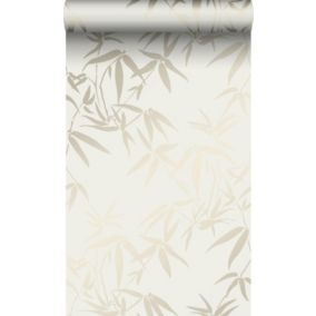 Origin Wallcoverings papier peint feuilles de bambou beige - 0,53 x 10,05 m - 347735