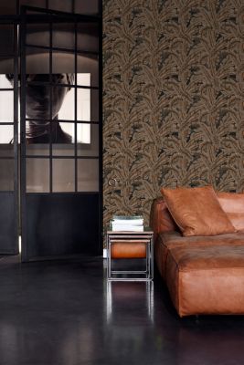 Origin Wallcoverings papier peint feuilles de palmier brun rouille - 53 cm x 10,05 m - 347441