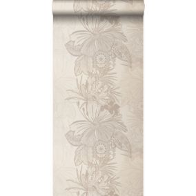 Origin Wallcoverings papier peint fleurs beige - 52 cm x 10,05 m - 307134