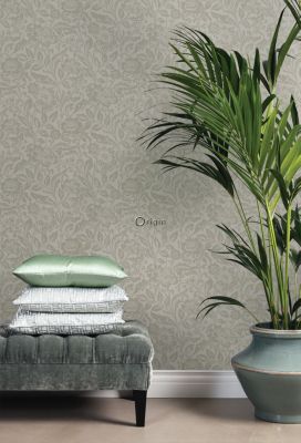Origin Wallcoverings papier peint fleurs marron clair - 53 cm x 10,05 m - 347022