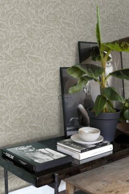 Origin Wallcoverings papier peint fleurs marron clair - 53 cm x 10,05 m - 347022