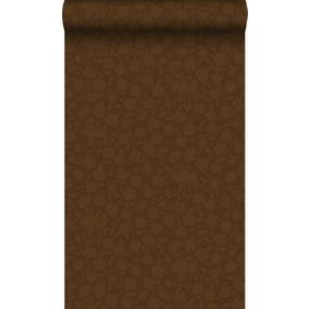 Origin Wallcoverings papier peint fleurs marron et or brillant - 53 cm x 10,05 m - 345439