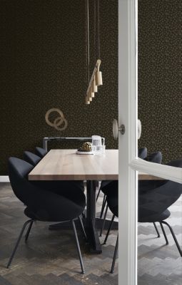 Origin Wallcoverings papier peint fleurs noir - 53 cm x 10,05 m - 345440
