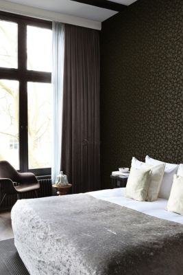 Origin Wallcoverings papier peint fleurs noir - 53 cm x 10,05 m - 345440