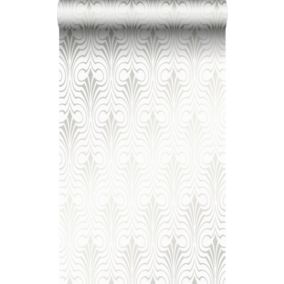 Origin Wallcoverings papier peint forme graphique blanc - 53 cm x 10,05 m - 345917