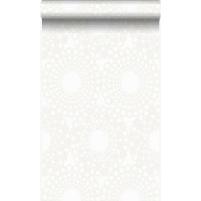 Origin Wallcoverings papier peint forme graphique blanc - 53 cm x 10,05 m - 345933