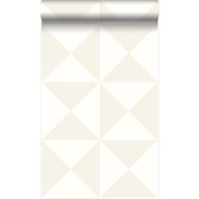 Origin Wallcoverings papier peint forme graphique blanc - 53 cm x 10,05 m - 346803