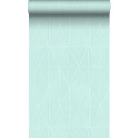 Origin Wallcoverings papier peint forme graphique bleu azur lumière - 53 cm x 10,05 m - 347213