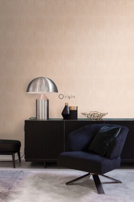 Origin Wallcoverings papier peint forme graphique bronze brillant - 53 cm x 10,05 m - 347231