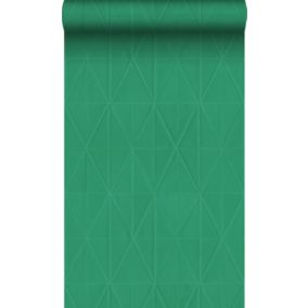 Origin Wallcoverings papier peint forme graphique vert - 53 cm x 10,05 m - 347215